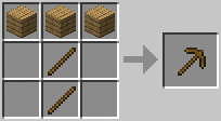 http://www.minecraft-crafting.net/app/src/Tools/craft/craft_pickaxes.gif
